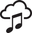 Значок "Потоковая передача музыки"