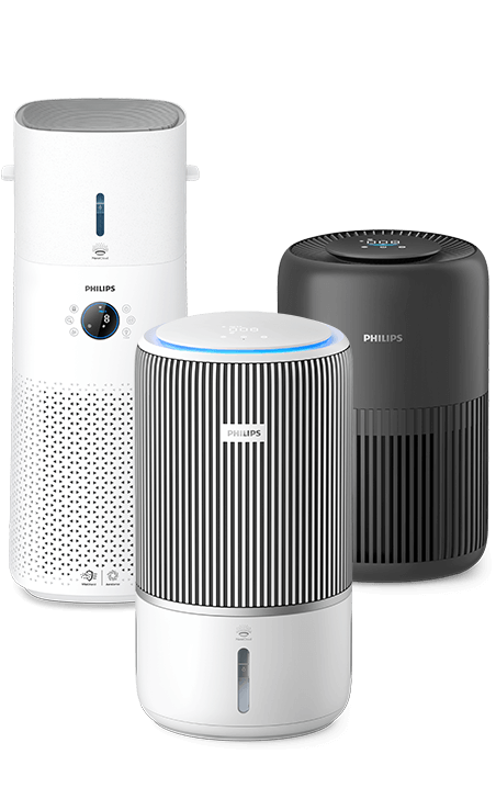 Несколько очистителей воздуха Philips рядом друг с другом